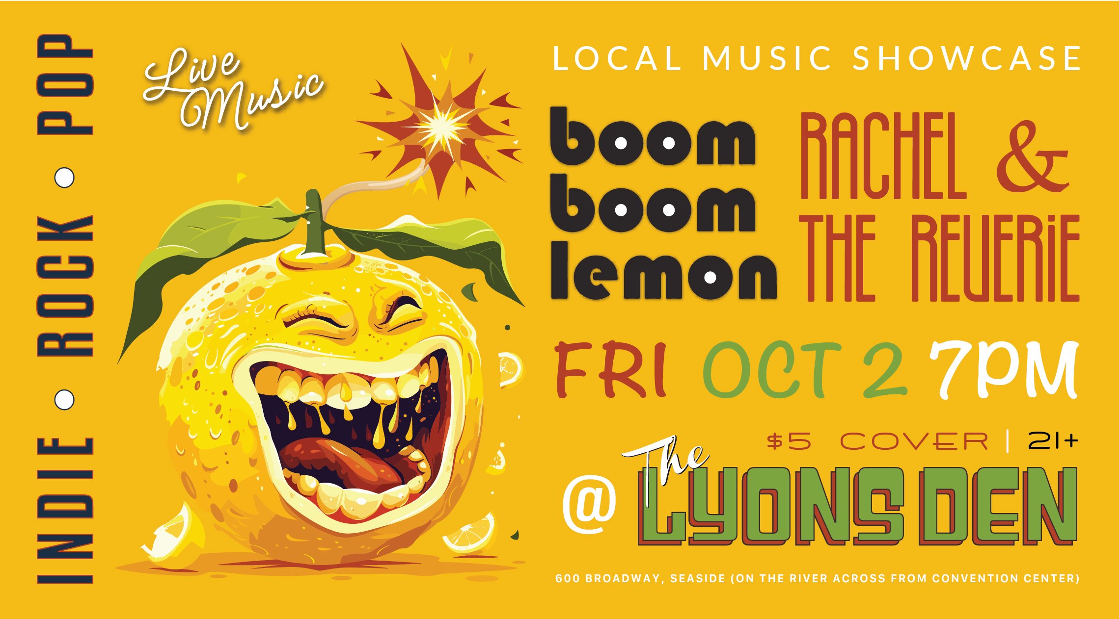 Boom Boom Lemon Event Flyer