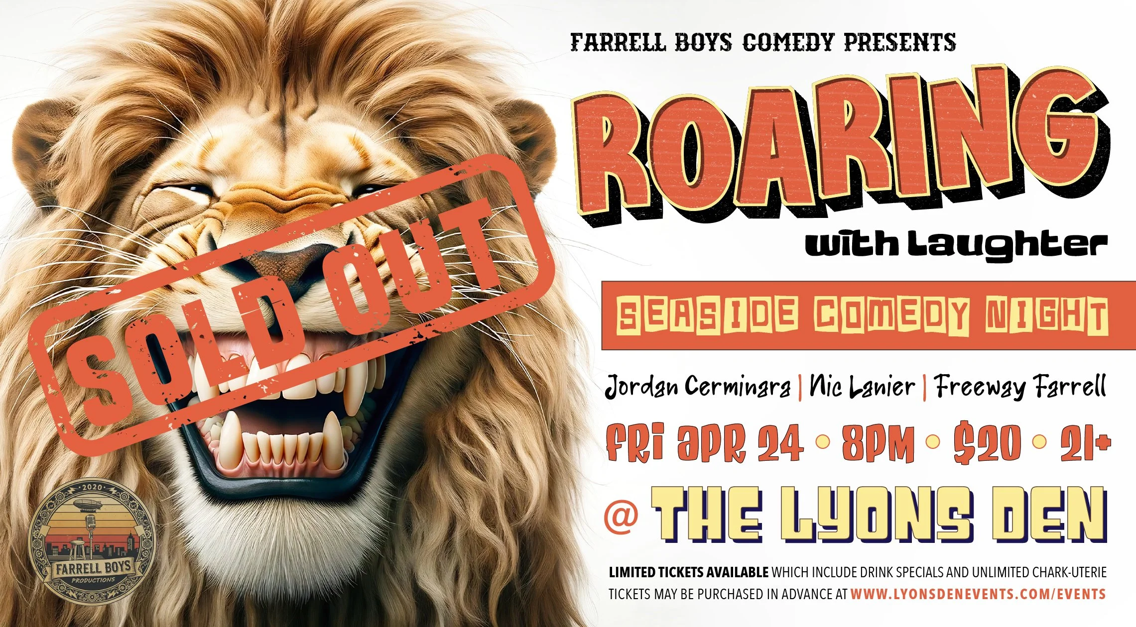 Comedy Night Sold Out Flyer