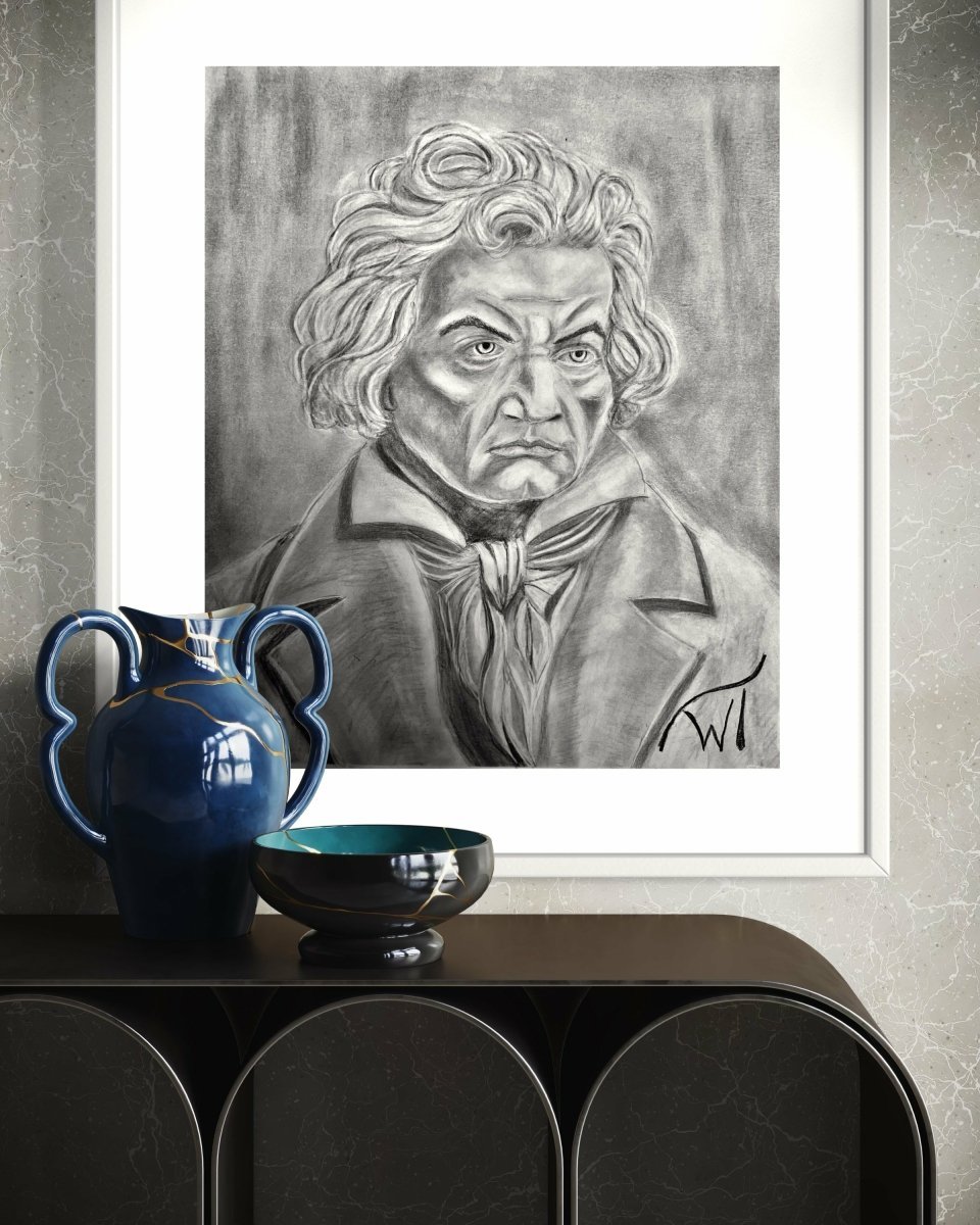 Ludwig van Beethoven- Printed on Pearl Luster - Walter Telemans Art Studio