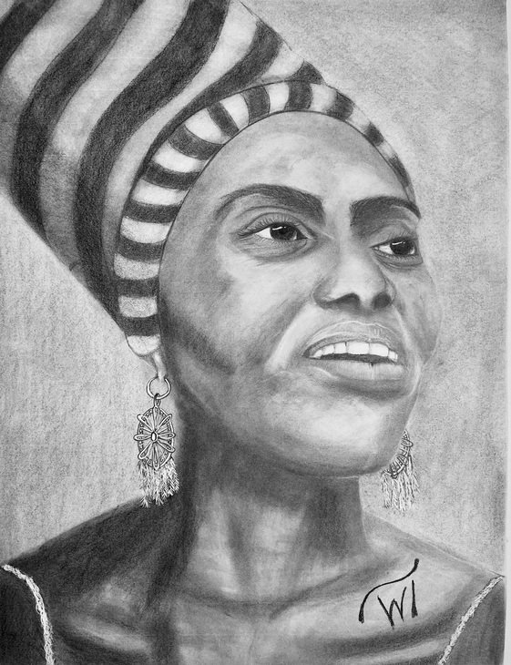 Miriam Makeba -Printed on Japanese Pearl Luster Paper - Walter Telemans Art Studio
