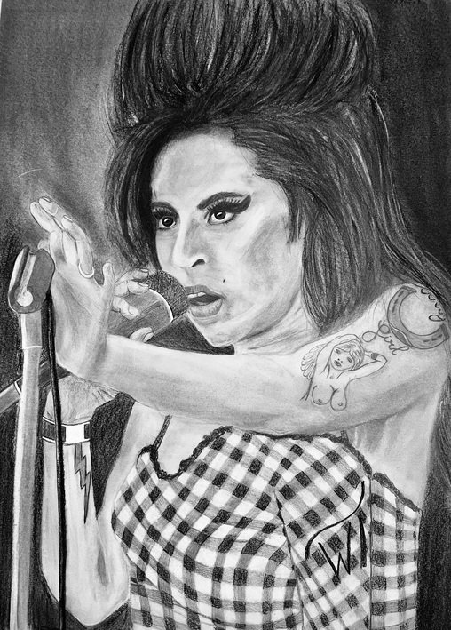 Amy Winehouse - Printed on Japanese Pearl Luster Paper - Walter Telemans Art Studio