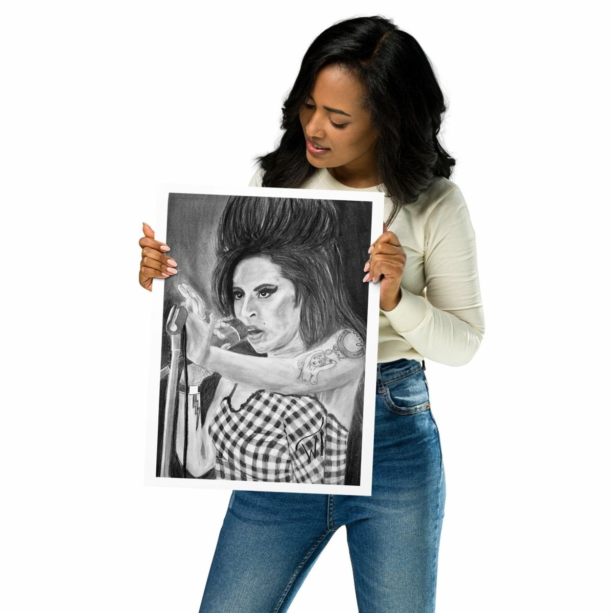 Amy Winehouse - Printed on Japanese Pearl Luster Paper - Walter Telemans Art Studio