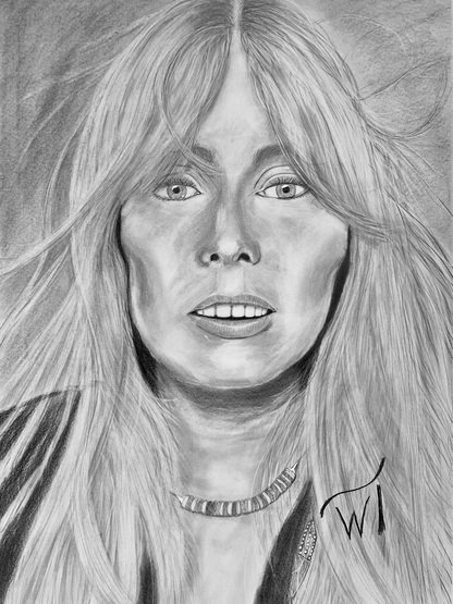 Joni Mitchell - Printed on Japanese Pearl Luster Paper - Walter Telemans Art Studio