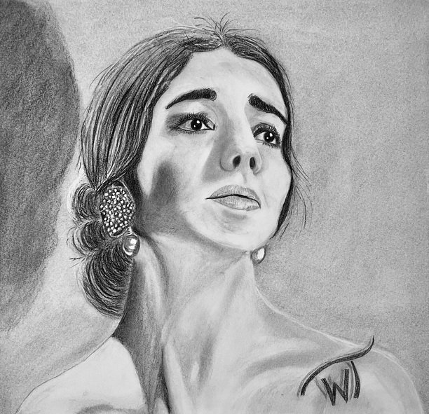 Maria Callas La Divina Print - Japanese Pearl Luster - Walter Telemans Art Studio