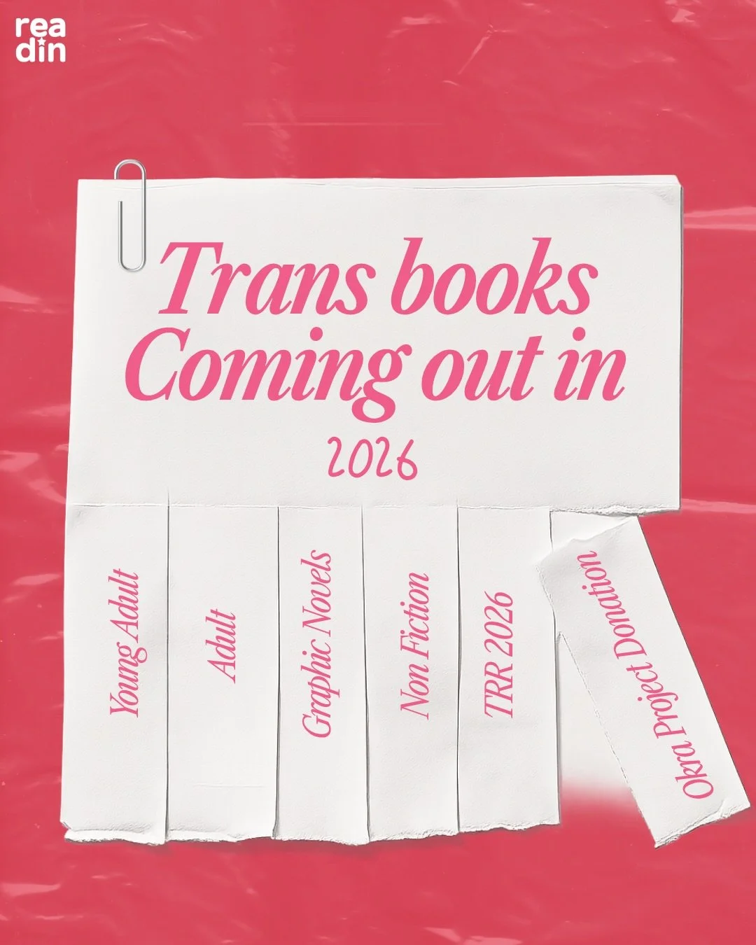 Trans books coming out this year that you can and to your tbr and PREORDER today using the bookshop.org link in our bio! 🏳️&zwj;⚧️📚

What books are you excited for?