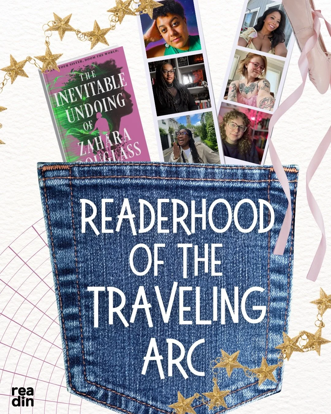 THE INEVITABLE UNDOING OF ZAHARA DOUGLASS IS ON THE MOVE!!

Introducing the 6 participants of Readin&rsquo;s next Traveling ARC program in partnership with @orbitbooks_us and @leslyepenelope

Follow along on the journey by following all the participa