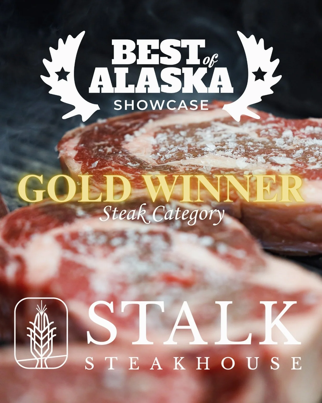 We are overwhelmed with gratitude and so proud to share that Stalk Steakhouse has been voted the GOLD Winner in the Steak category for the Anchorage Daily News Best of Alaska 2025 Showcase!

In our very first year of business, this recognition is tru