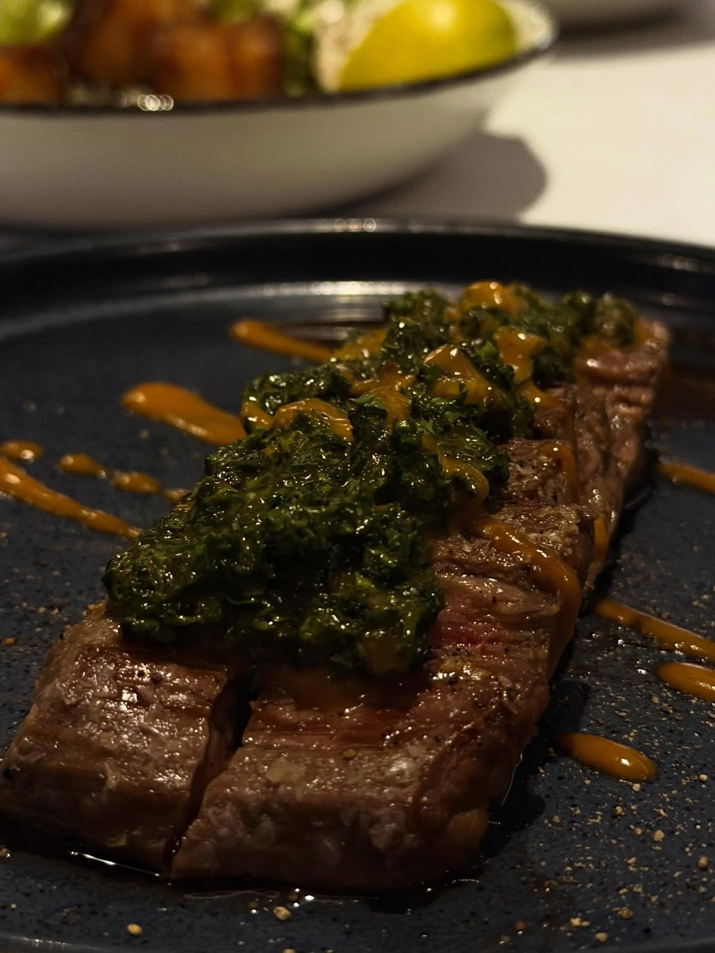 A perfect starter for the table&mdash;Prime Flank Steak Chimichurri

charbroiled + sliced &amp; served medium rare* + fresh chimichurri + maldon salt + black pepper

Request reservations at stalksteakhouse.com/reservations or call 907-696-3311. ✨ 

#