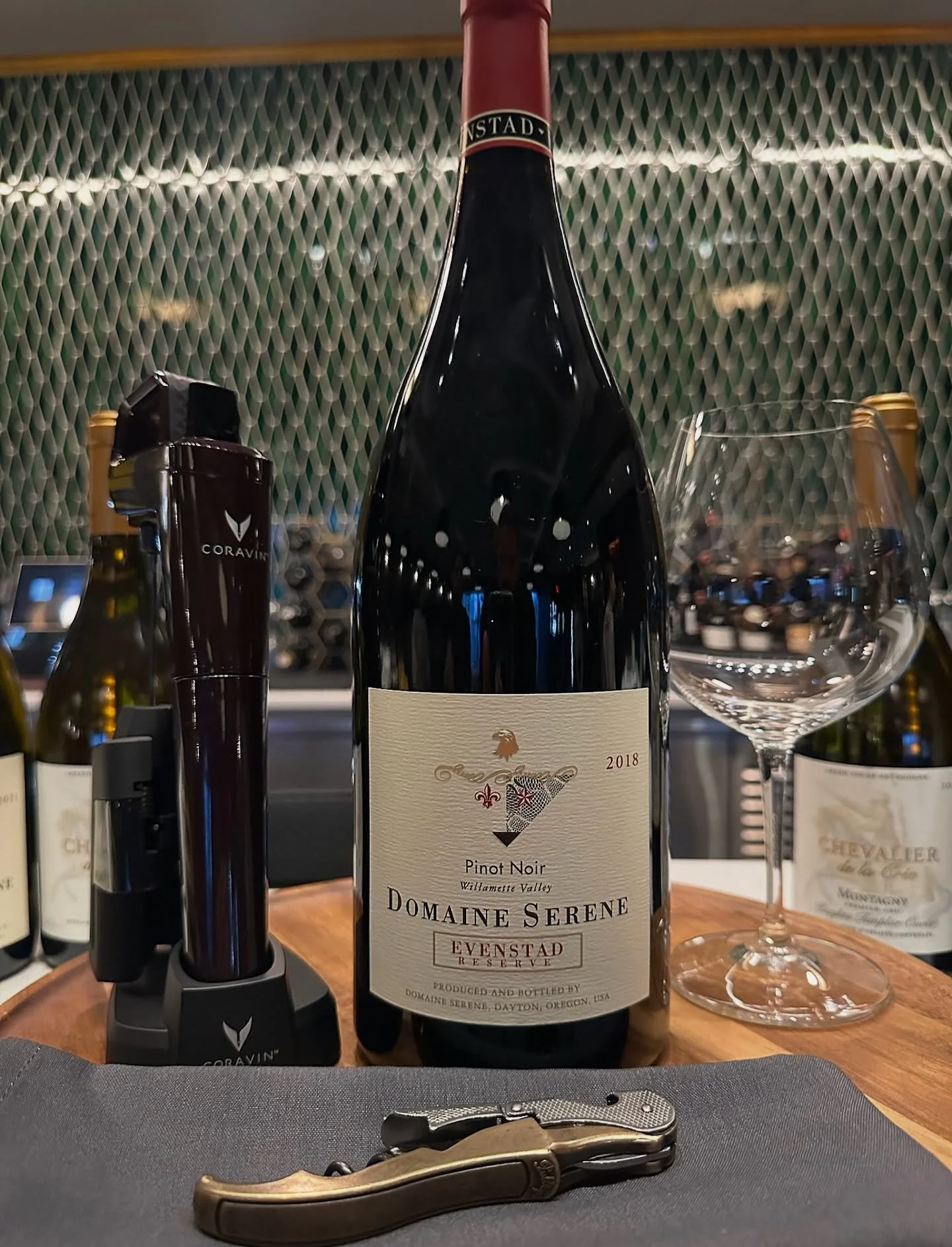 A little something special from the cellar. 🍷

With Brian Patterson guiding the wine program, we introduced our Coravin system, allowing us to pour from exceptional bottles without ever removing the cork, preserving the integrity of the wine for fut