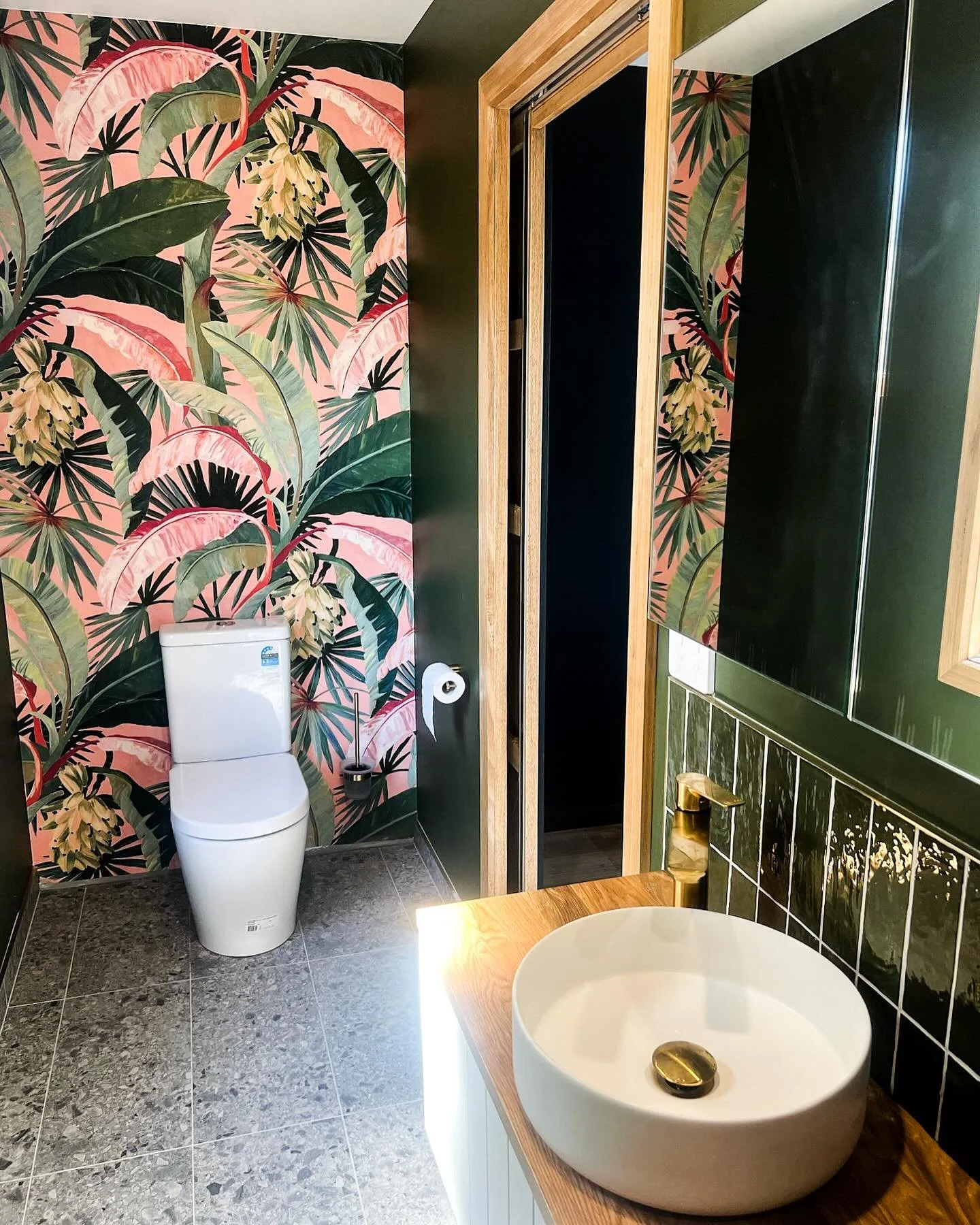 This bold, bright bathroom and ensuite renovation is all about superior fixtures and craftsmanship. Taking a chance on something different has transformed these spaces into a fun and colourful resort-style retreat for our happy client. Who wouldn&rsq