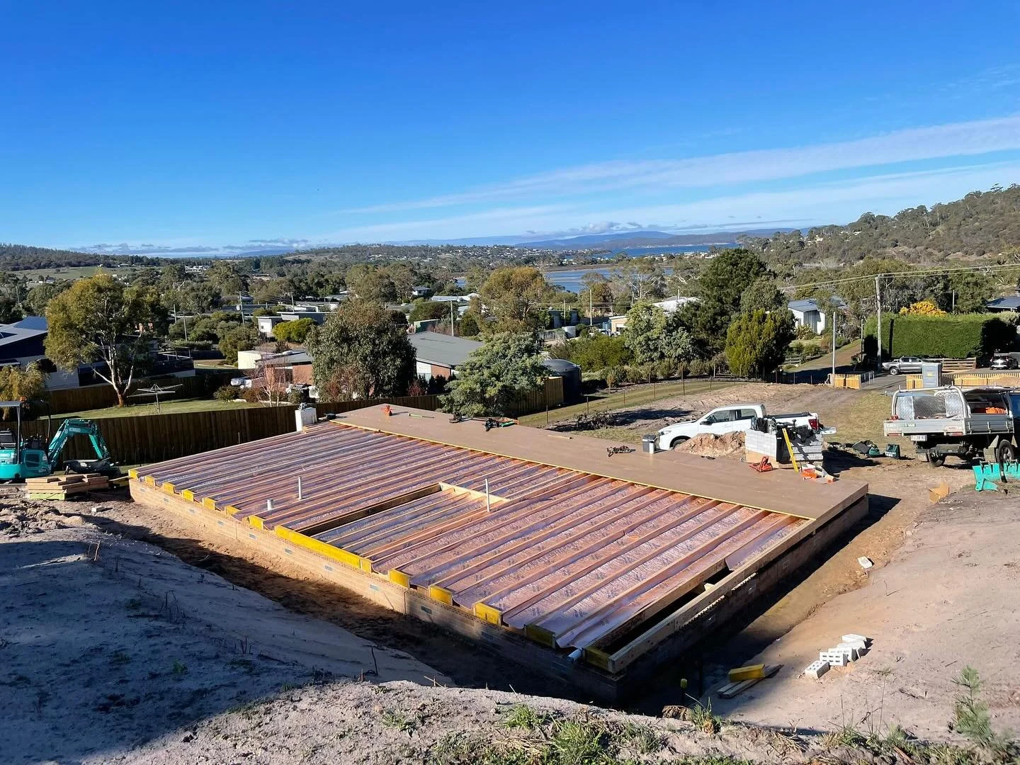 The view from our latest build is absolutely flooring! 😉
Another ripper day on site with the Hammertime crew.
#hammertimehomes #hobartbuilders #tasbuilders