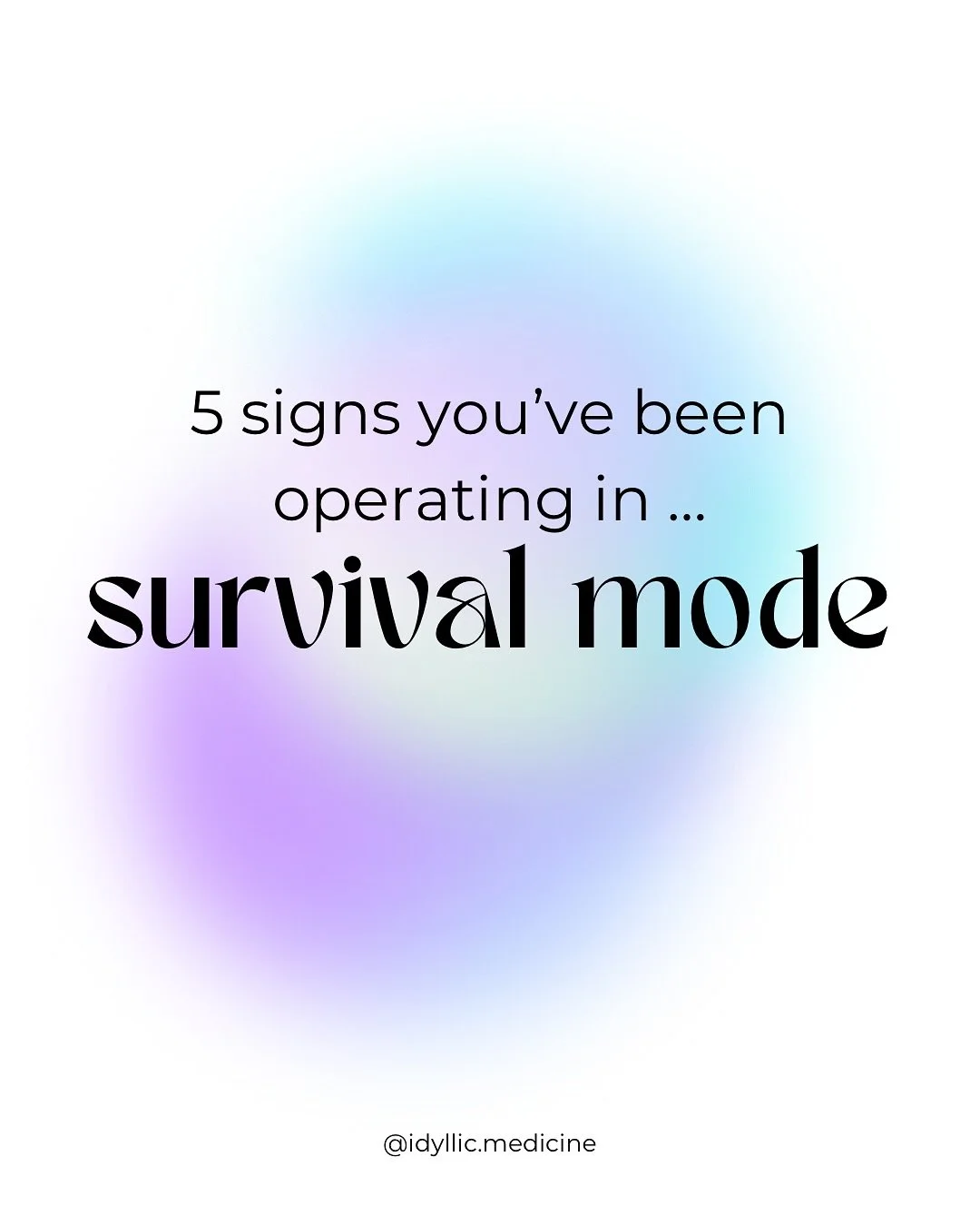 A message to everyone dealing with their own silent struggles, struggling to be heard in any real way. 

It&rsquo;s SO easy to get caught up in just getting through the day that you don&rsquo;t even realize you&rsquo;ve been in survival mode for too 