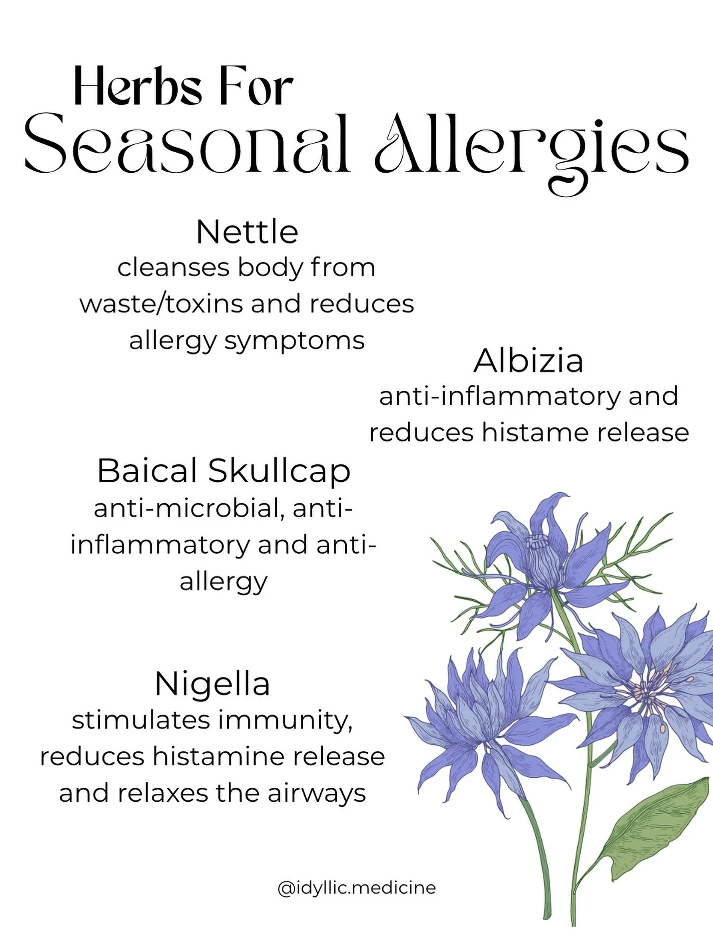 Spring is well and truly here and seasonal allergies are in full swing 🙃

And if you weren&rsquo;t already utilising the magic of plants to help keep symptoms at bay&hellip; here are some options you can use that are backed by clinical evidence. 

T