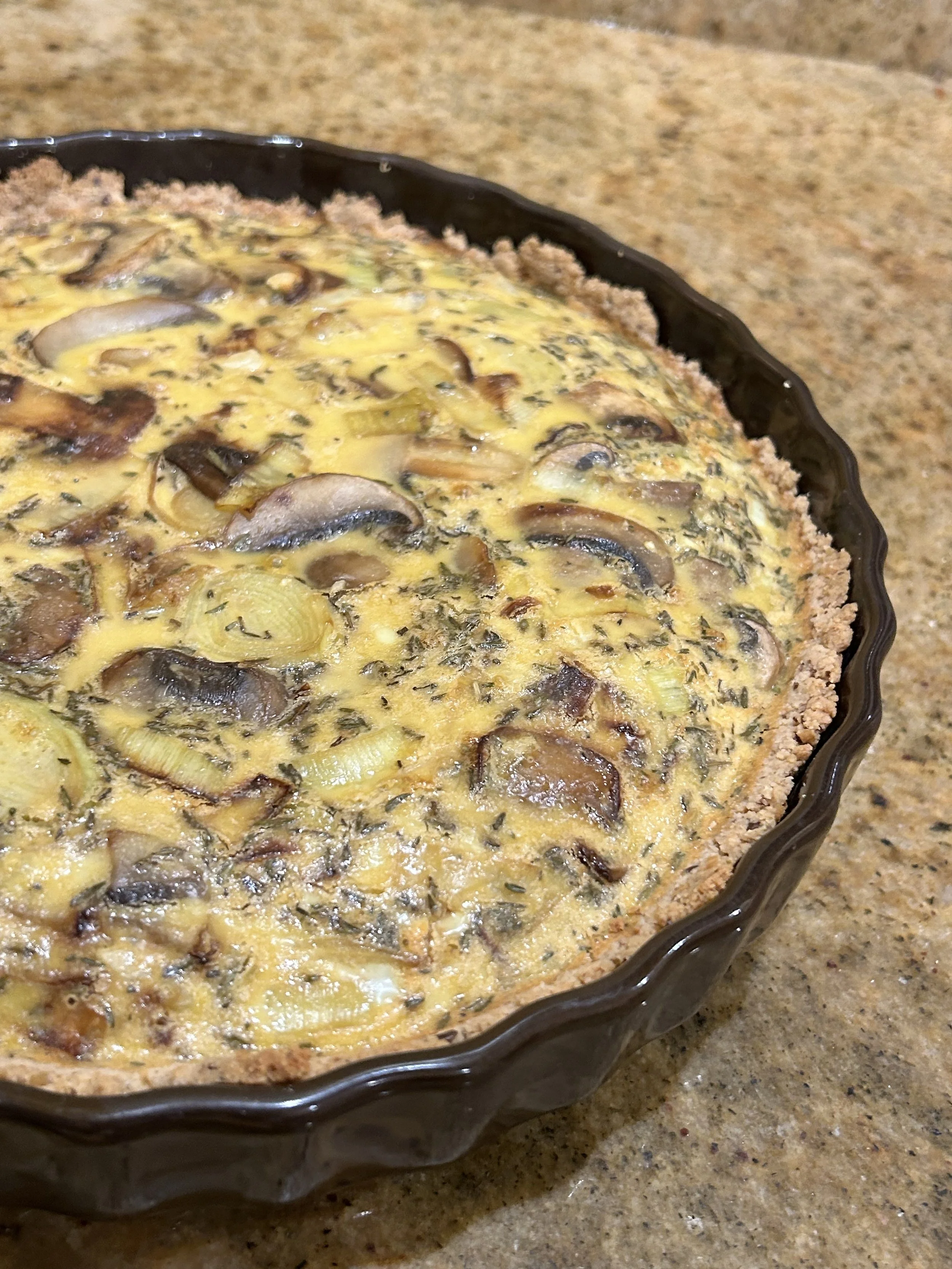 Mushroom &amp; Leek Quiche (GF)