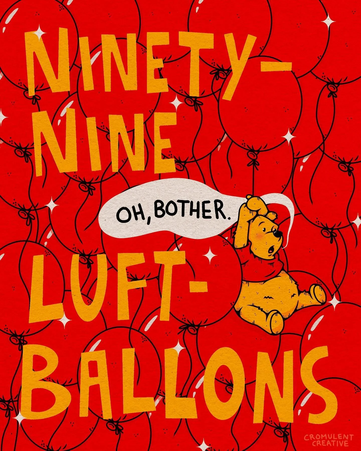 ☁️🎈🧸 ☁️
.
.
.
.
#winniethepooh #99redballoons #99luftballons #cromulent #creative #digitalart #art #artistsoninstagram #orlando #orlandoart #illustration #ohbother