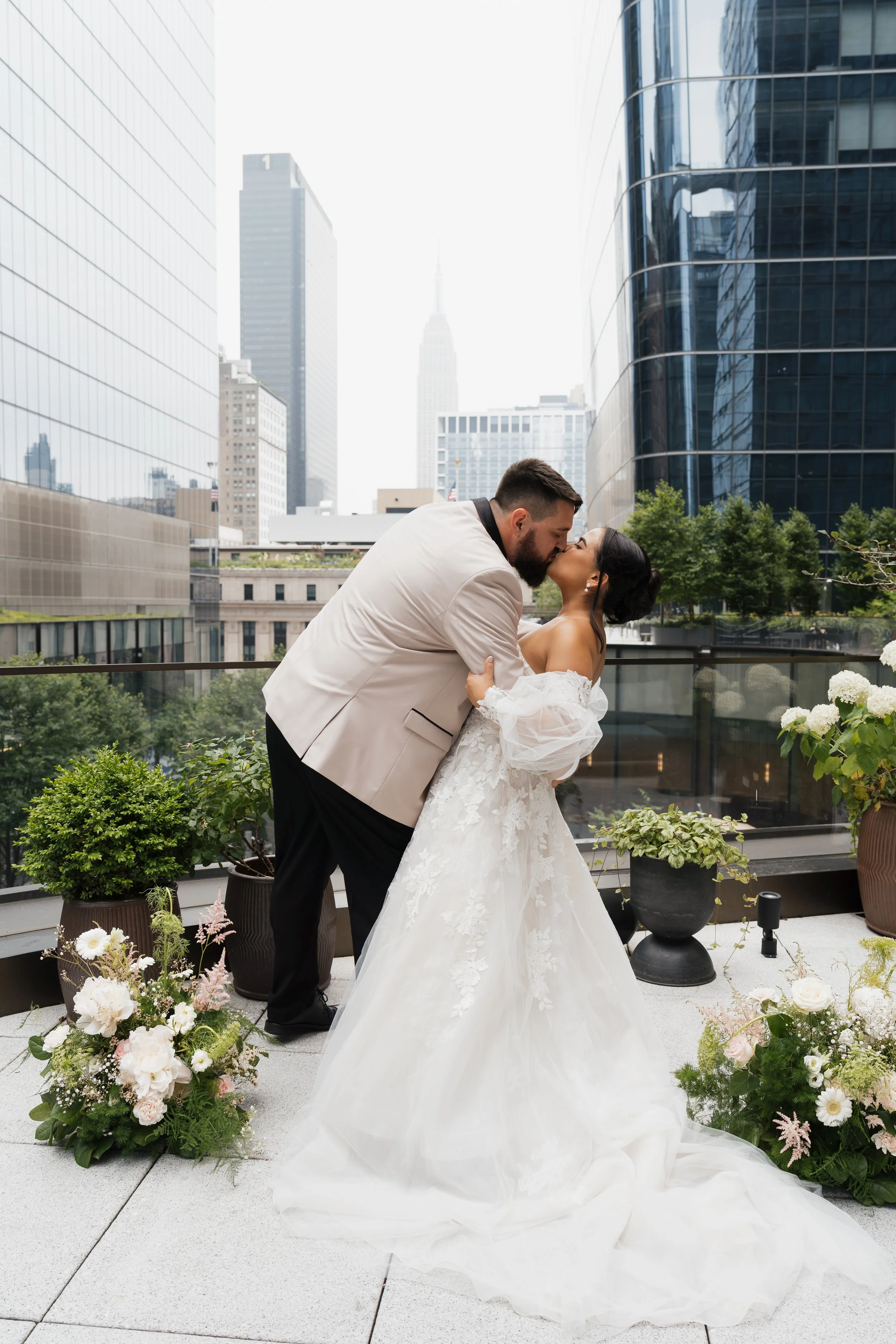 Cindy and Ian’s Rooftop Wedding at Ci Siamo in New York City