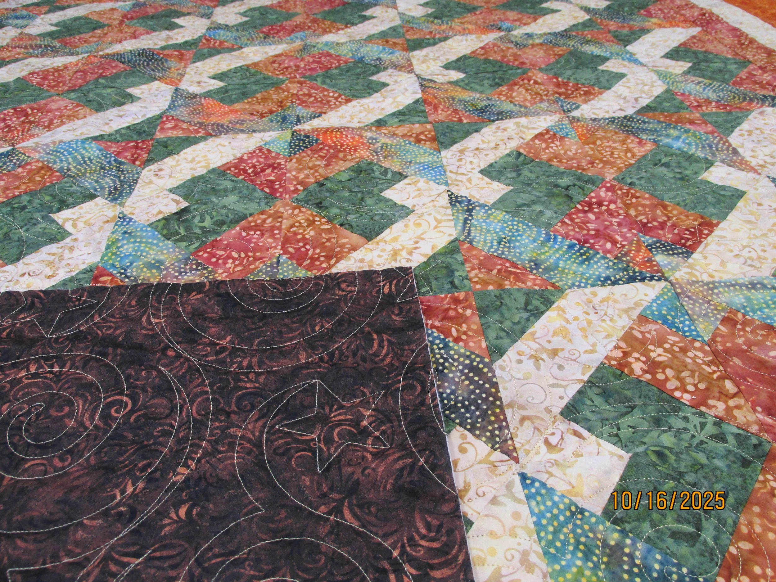 25-10-16 Stars on Orange and Green