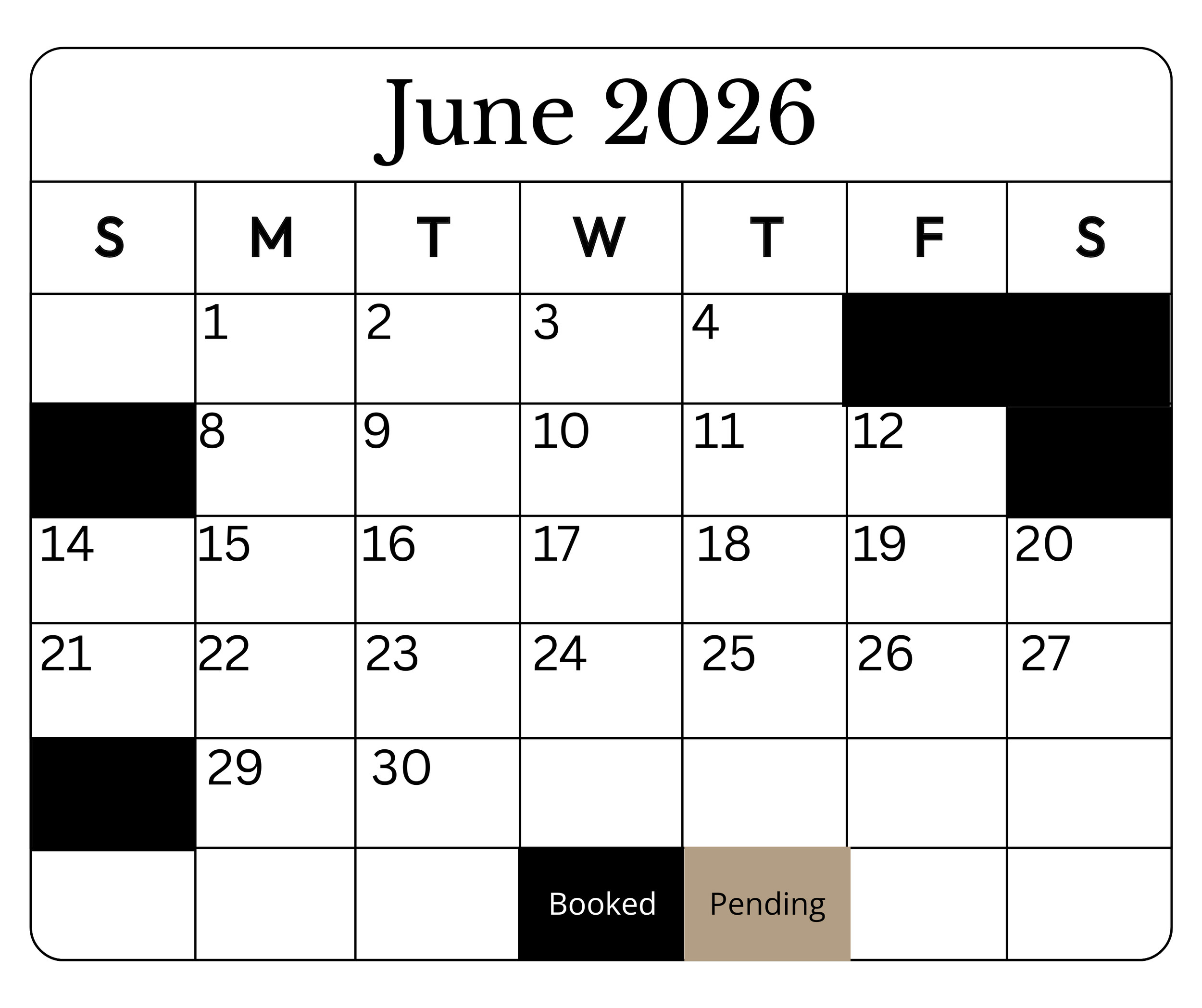 June 2026 Availability