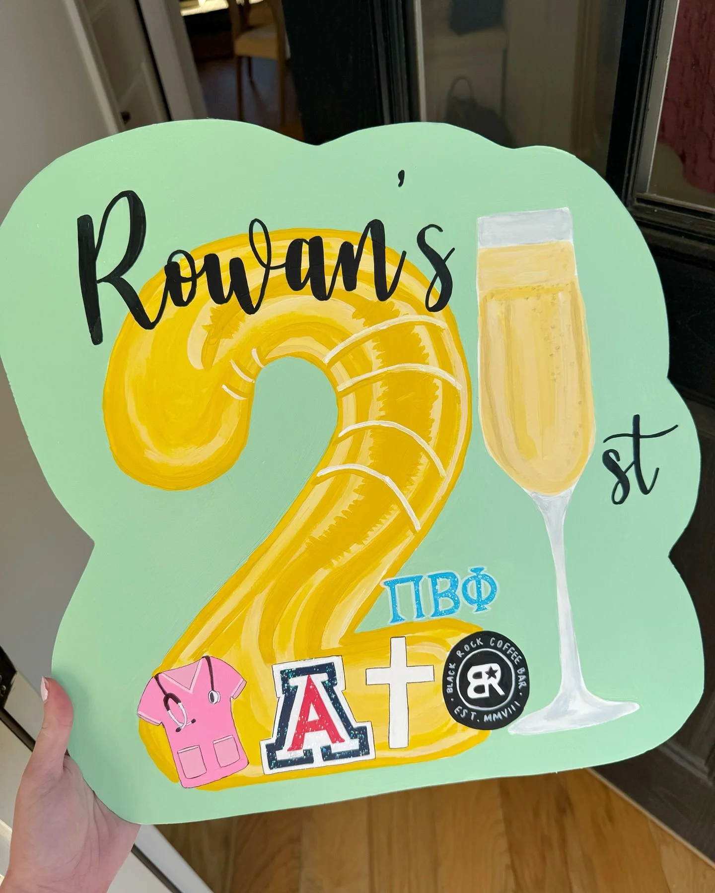 Another 21st sign!!💚

#21stbirthday #21stsign
#paintedsign #custom21sign #painting #birthdaysign #handpaintedsigns