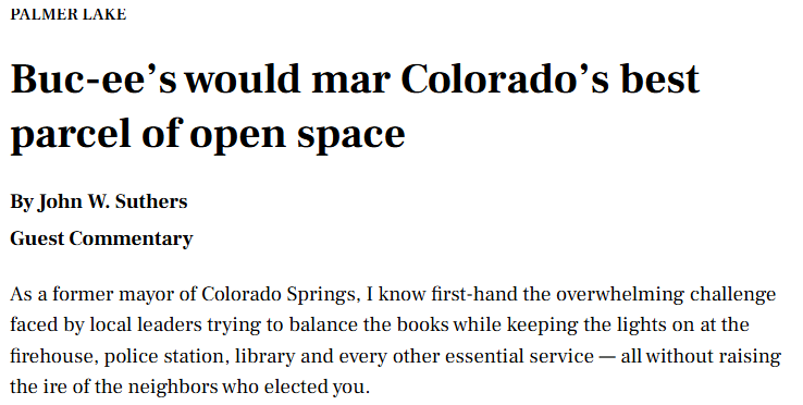 Response: Article from Former Colorado Springs Mayor