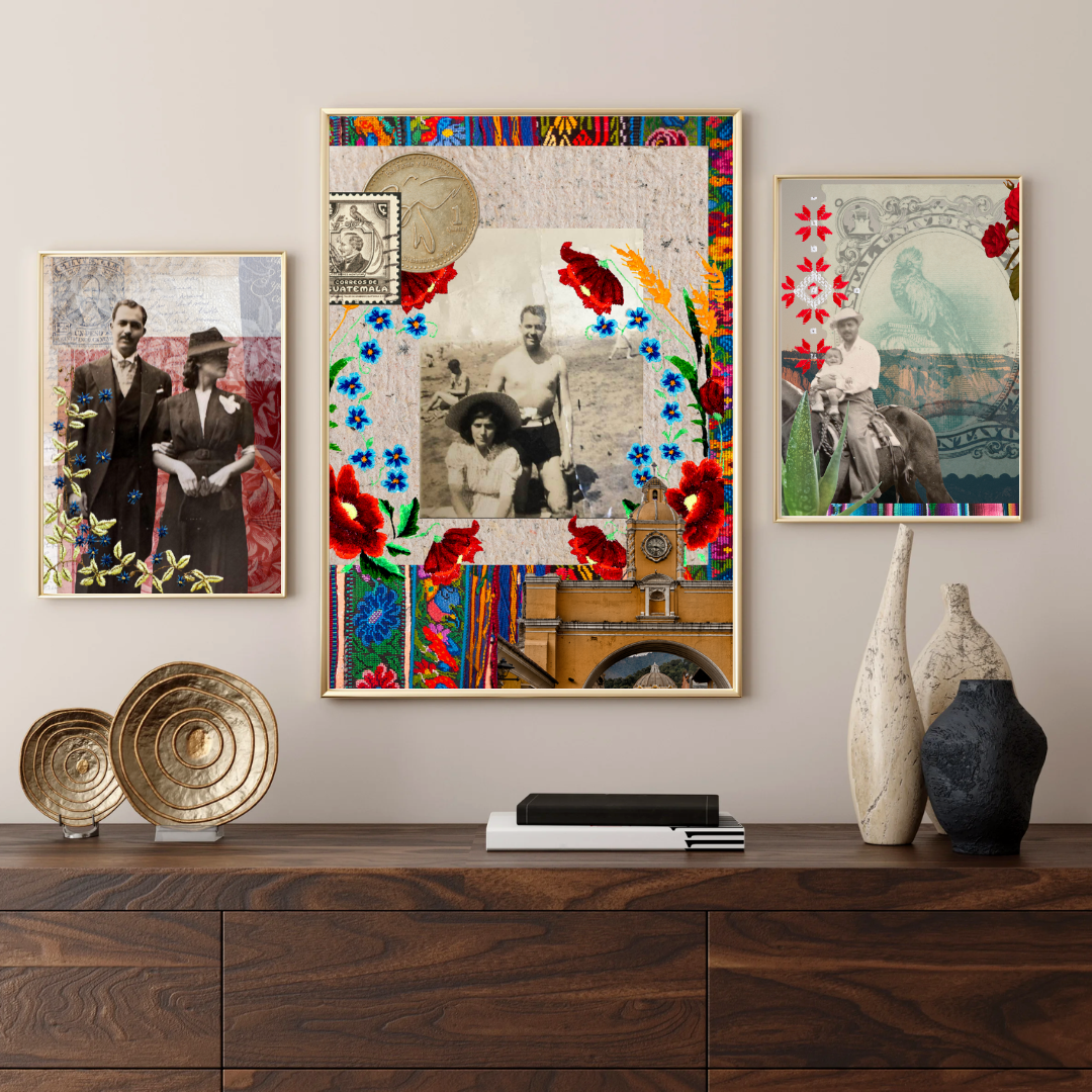 Brown Modern Interior Living Room Gallery Wall Art Poster Frame Mockup Instagram Post.png