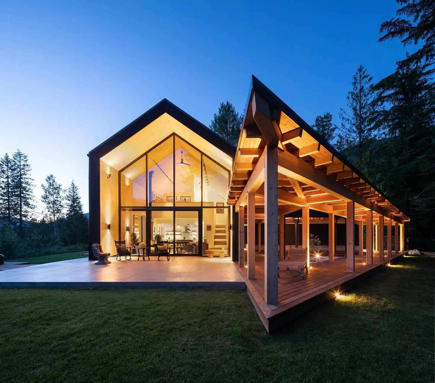 Modern Home with Wood Exterior in the Sea to Sky Corridor, premium wood deck made by expert carpenter
