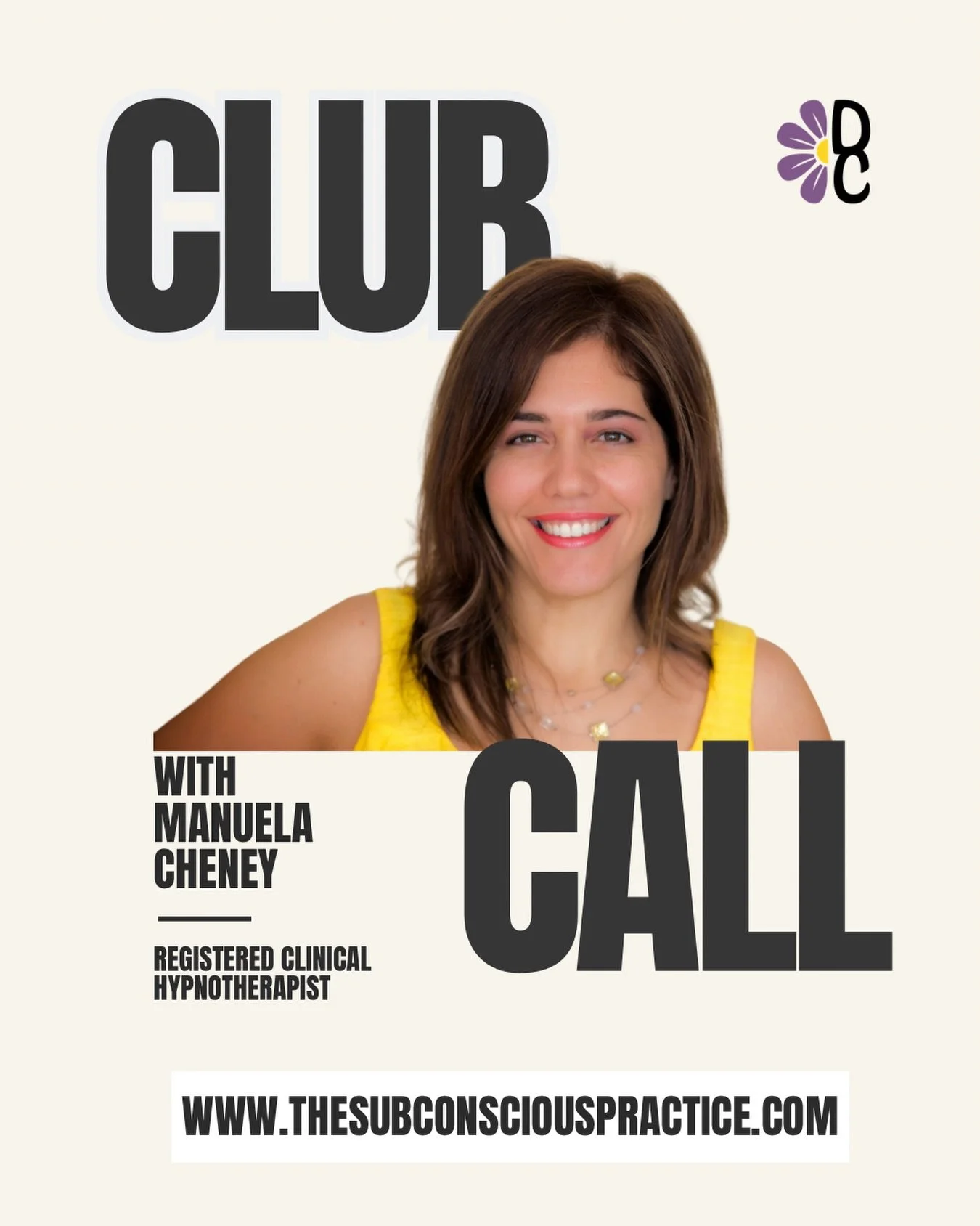Ring, ring 📞 our next CLUB CALL is on 

April 20th 2026

Your Body Remembers. Your Authentic Self Deserves to Return.
 The Daisies will explore  how trauma lives in the body, why we learn to shrink or mask ourselves, and how hypnotherapy can gently 