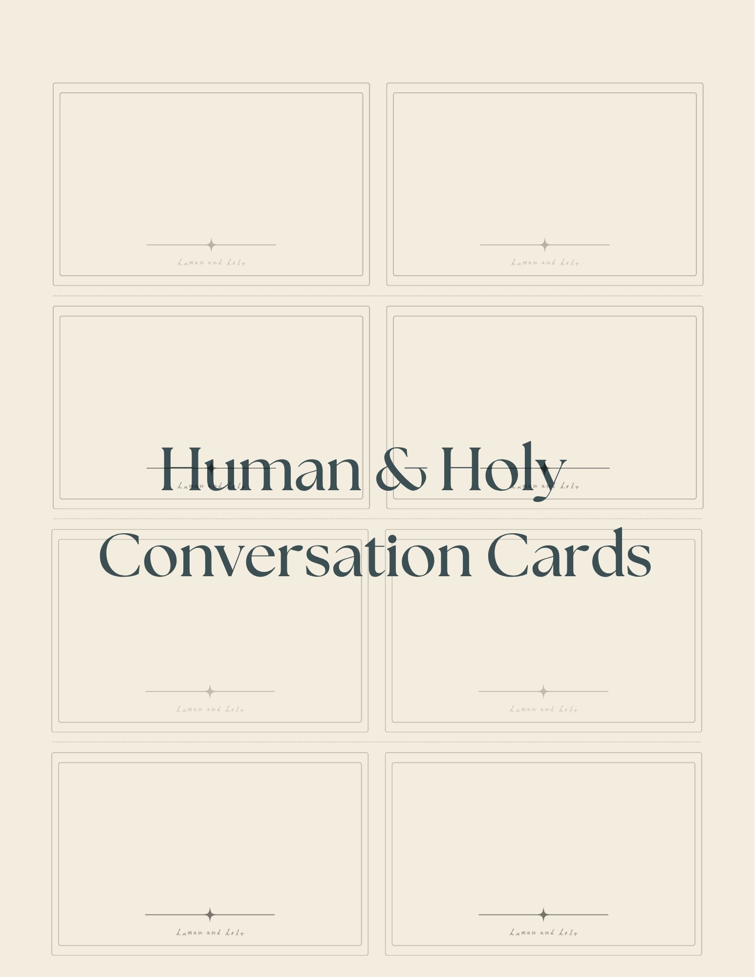 Holiday Conversation Cards for Yom Kippur