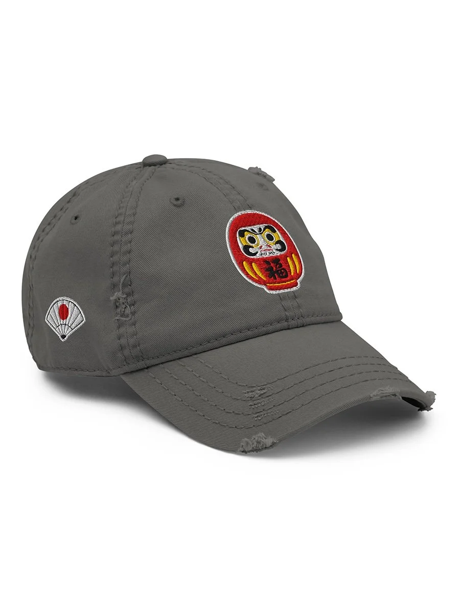 Daruma Doll dad hat Daruma hat Daruma Doll accessory Japanese dad hat in grey daruma tattoo Japanese graphic cap japanese culture bardo craft bdcmma