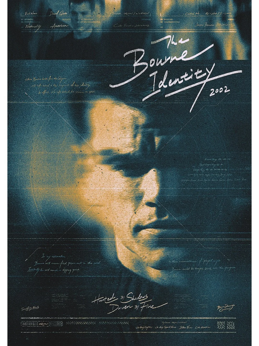 Hunted by shadows, driven by fire.
The Bourne Identity (2002), directed by Doug Liman
#bourneidentity&nbsp;#jasonbourne&nbsp;#MattDamon&nbsp;#braindamagecreative