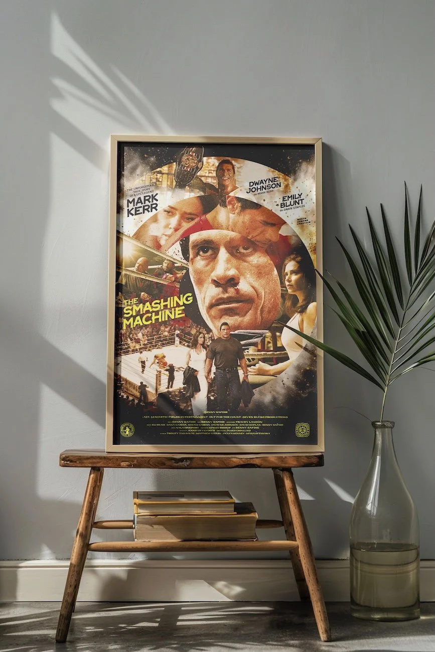 The Smashing Machine 2025 dwayne johnson movie poster cinematic wall art dwayne johnson poster dwayne johnson wall art print bardo craft bdcmma