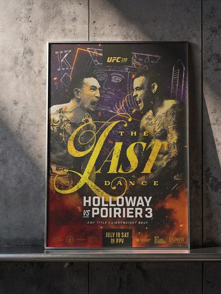 UFC 318 poster Max blessed Holloway Dustin the diamond Poirier UFC wall art MMA poster MMA fan gift MMA fight night wall art bardo craft bdcmma