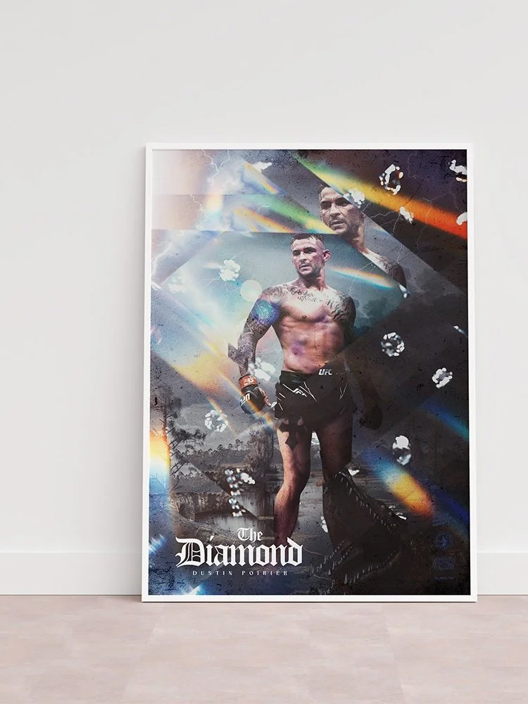 Dustin Poirier Merch Tshirt UFC Diamond knockout lightweight champion knockout striking mma fighter bdcmma brain damage creative poster mixed martial art collectible combat sports training boxing