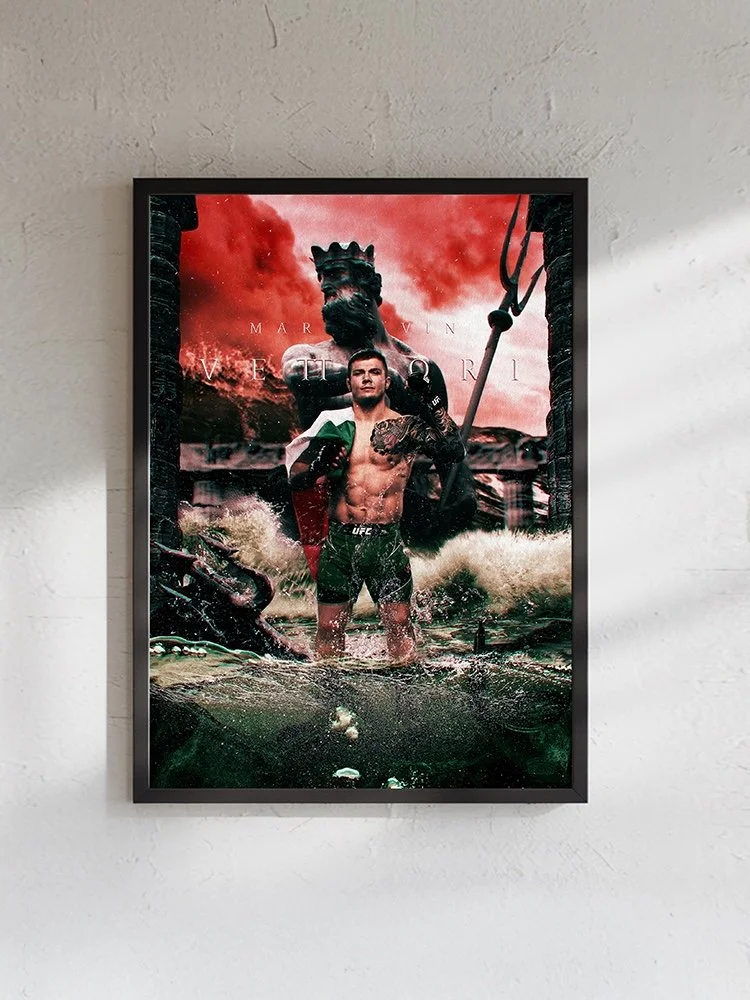 Marvin Vettori Merch Tshirt UFC Italian dream Middleweight champion knockout striking mma fighter bdcmma brain damage creative poster mixed martial art collectible combat sports training trading card