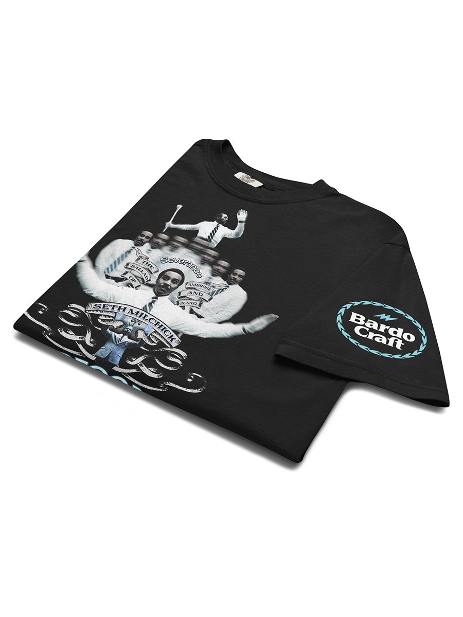 severance seth milchick t shirt lumon industries apple tv plus sci fi dystopian office series character tee mr milchick design fan merch streetwear high quality print collectible apparel bardo craft