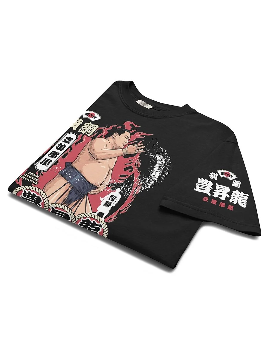 hoshoryu sumo wrestler tshirt grand sumo rikishi shirt hoshoryu tomokatsu sumo tee japanese sumo fan apparel mongolian rikishi shirt 大相撲 豊昇龍 力士 tシャツ 相撲 ファン グッズ 日本 相撲 トーナメント スポーツ シャツ
