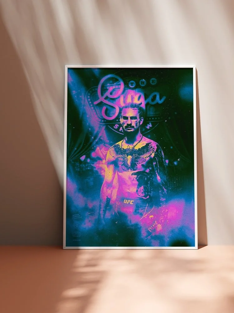 Sean O'Malley UFC merch suga american fighter poster mma mixed martial art muay thai kickboxing combat sport bdcmma brain damage creative