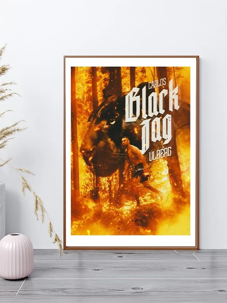 Carlos Ulberg poster UFC Merch black jag Light heavyweight New Zealand handsome Champion knockout striking mma fighter bdcmma brain damage creative shirt mixed martial art collectible combat sports