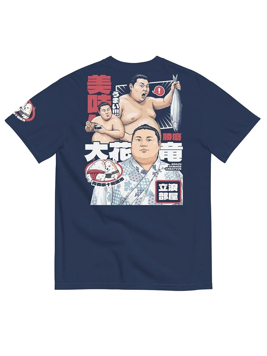 okaryu kazuma tatsunami stable t shirt 大花竜 勝磨 立浪部屋 sumo wrestler rikishi shirt grand sumo apparel japanese sumo fan tee 大相撲 力士 tシャツ 相撲 ファン グッズ 日本 相撲 トーナメント スポーツ シャツ