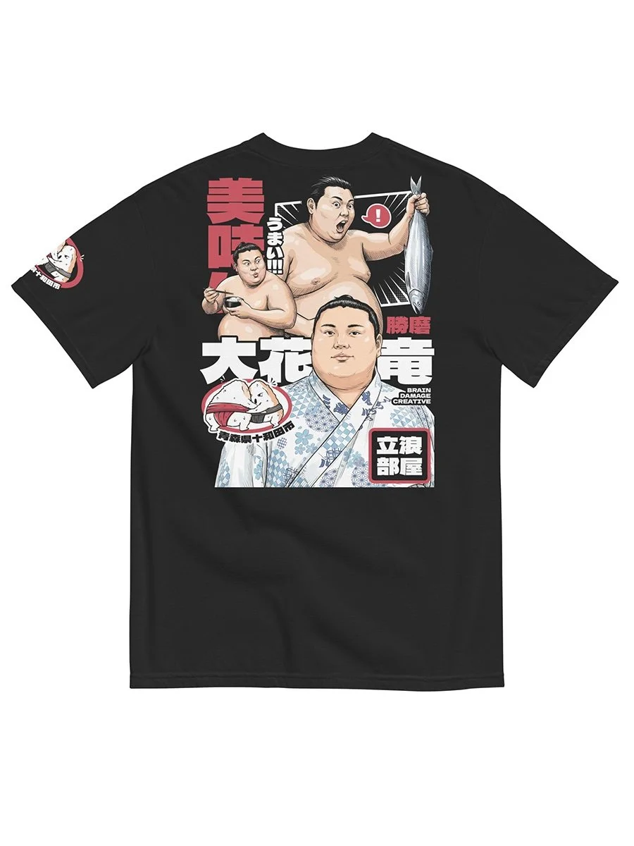 okaryu kazuma tatsunami stable t shirt 大花竜 勝磨 立浪部屋 sumo wrestler rikishi shirt grand sumo apparel japanese sumo fan tee 大相撲 力士 tシャツ 相撲 ファン グッズ 日本 相撲 トーナメント スポーツ シャツ