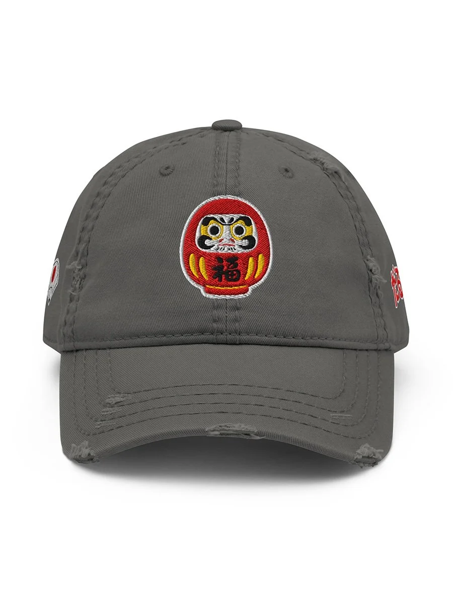 Daruma Doll dad hat Daruma hat Daruma Doll accessory Japanese dad hat in grey daruma tattoo Japanese graphic cap japanese culture bardo craft bdcmma