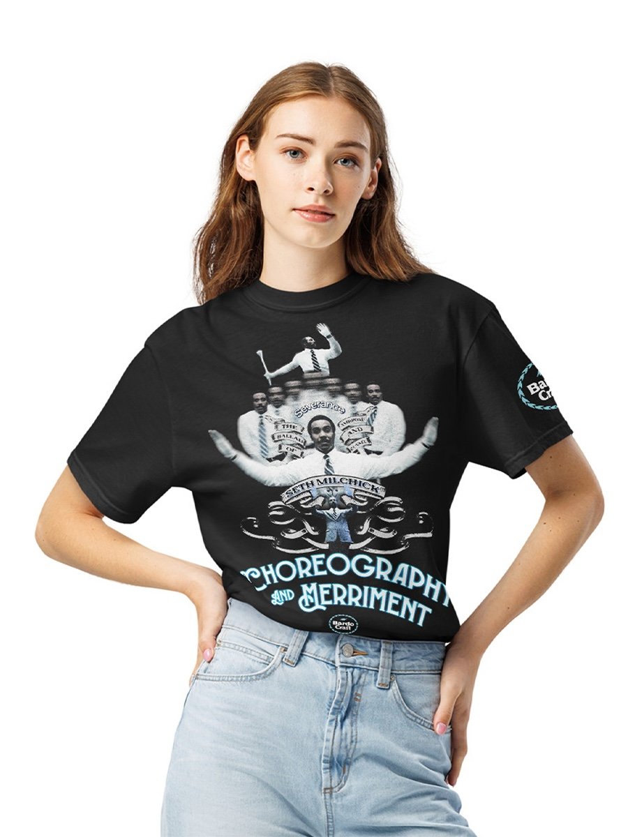 severance seth milchick t shirt lumon industries apple tv plus sci fi dystopian office series character tee mr milchick design fan merch streetwear high quality print collectible apparel bardo craft