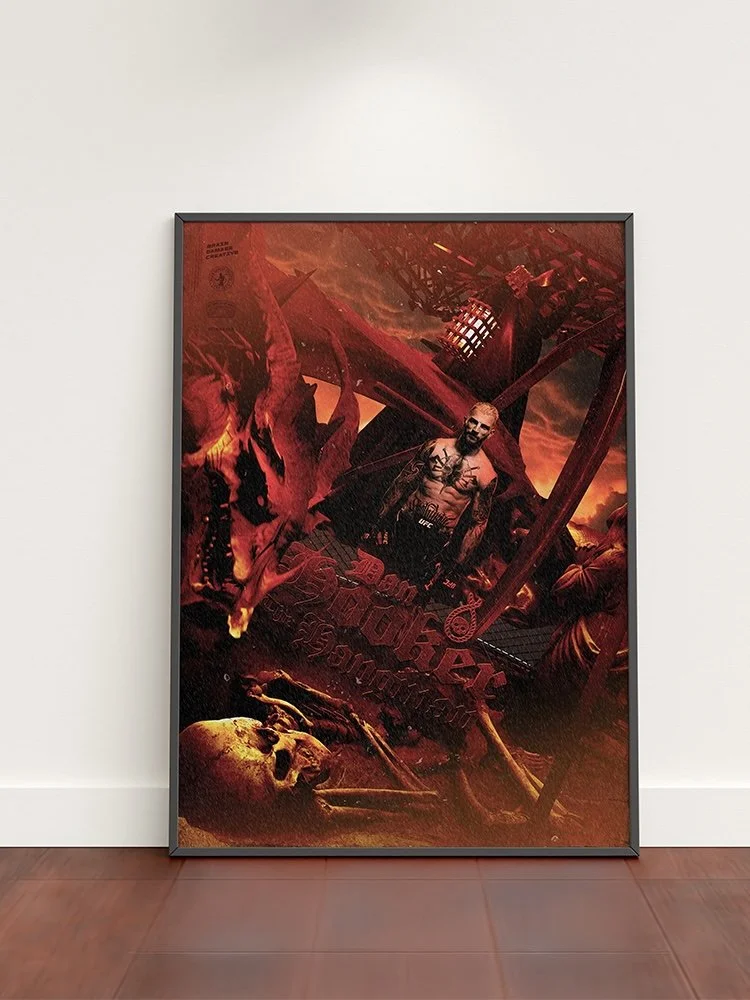 Dan Hooker Merch Tshirt UFC hangman Lightweight New Zealand Champion knockout striking mma fighter bdcmma brain damage creative poster mixed martial art collectible combat sports training BMF tattoo