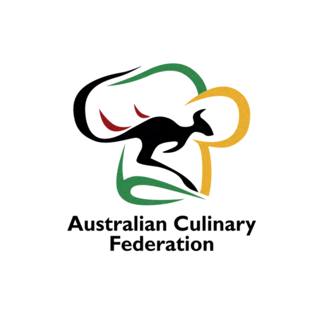Australian Culinary Federation logo featuring a kangaroo and a chef's hat.