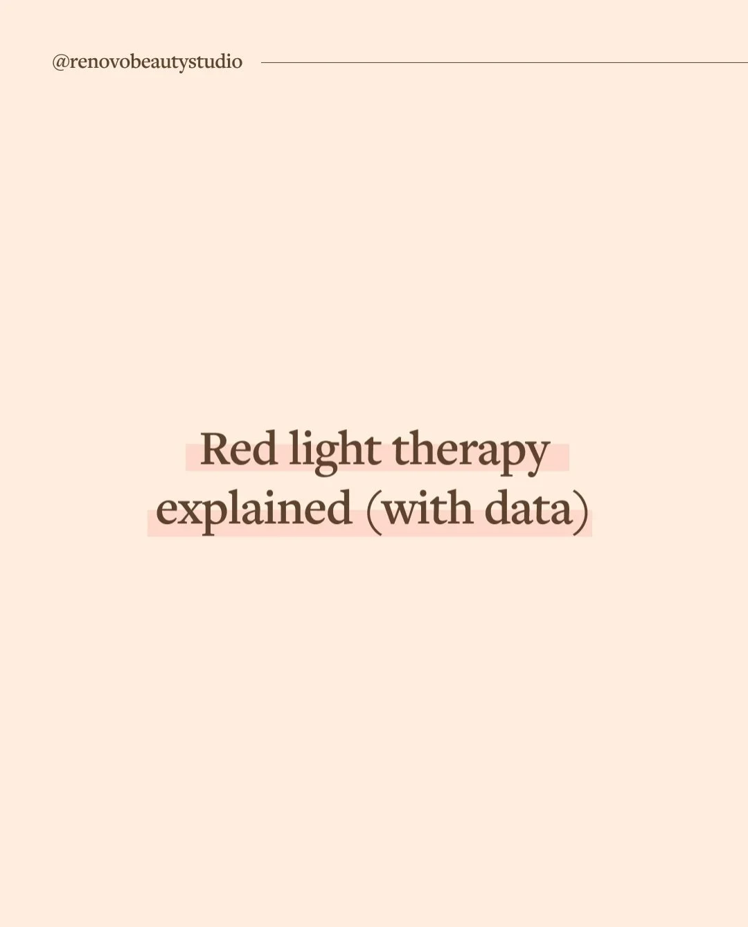 A lot of people are skeptical about how red light therapy can truly help &mdash; so here&rsquo;s a breakdown of how it works, what it can do for you, and the science behind it. ✨

Red light therapy is one of the treatments we offer at Renovo Beauty S