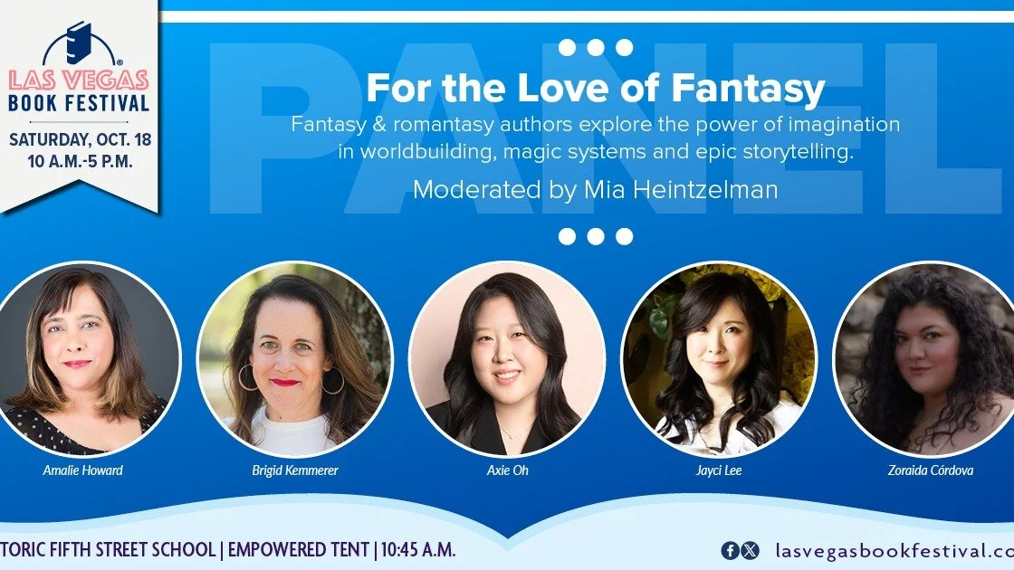 The 2025 Las Vegas Book Festival is almost here!
It's happening tomorrow, 10/18, at the Historic Fifth Street School, from 10 am to 5 pm.
I'll be on a romantasy panel in the morning and a modern retellings panel in the afternoon, with some AMAZING