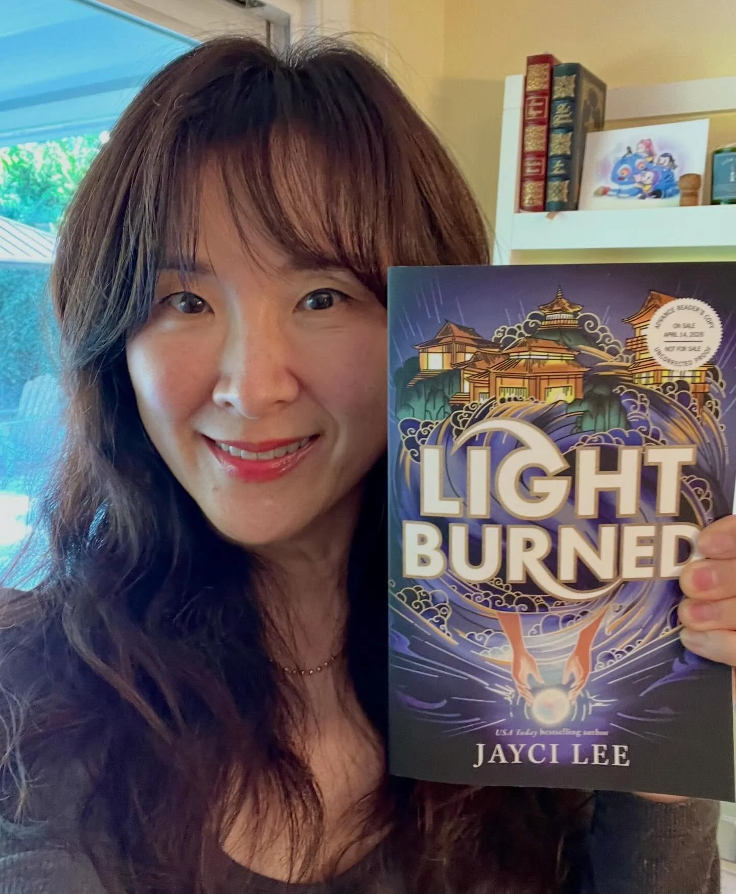 New year, new bangs, new book (coming 4/14)!!!

I just turned in my 15th book a couple of days ago and felt the tug of burnout. But then, I saw my LIGHT BURNED arc, and it made me so happy that I had to share the moment with you guys.

LIGHT BURNED i