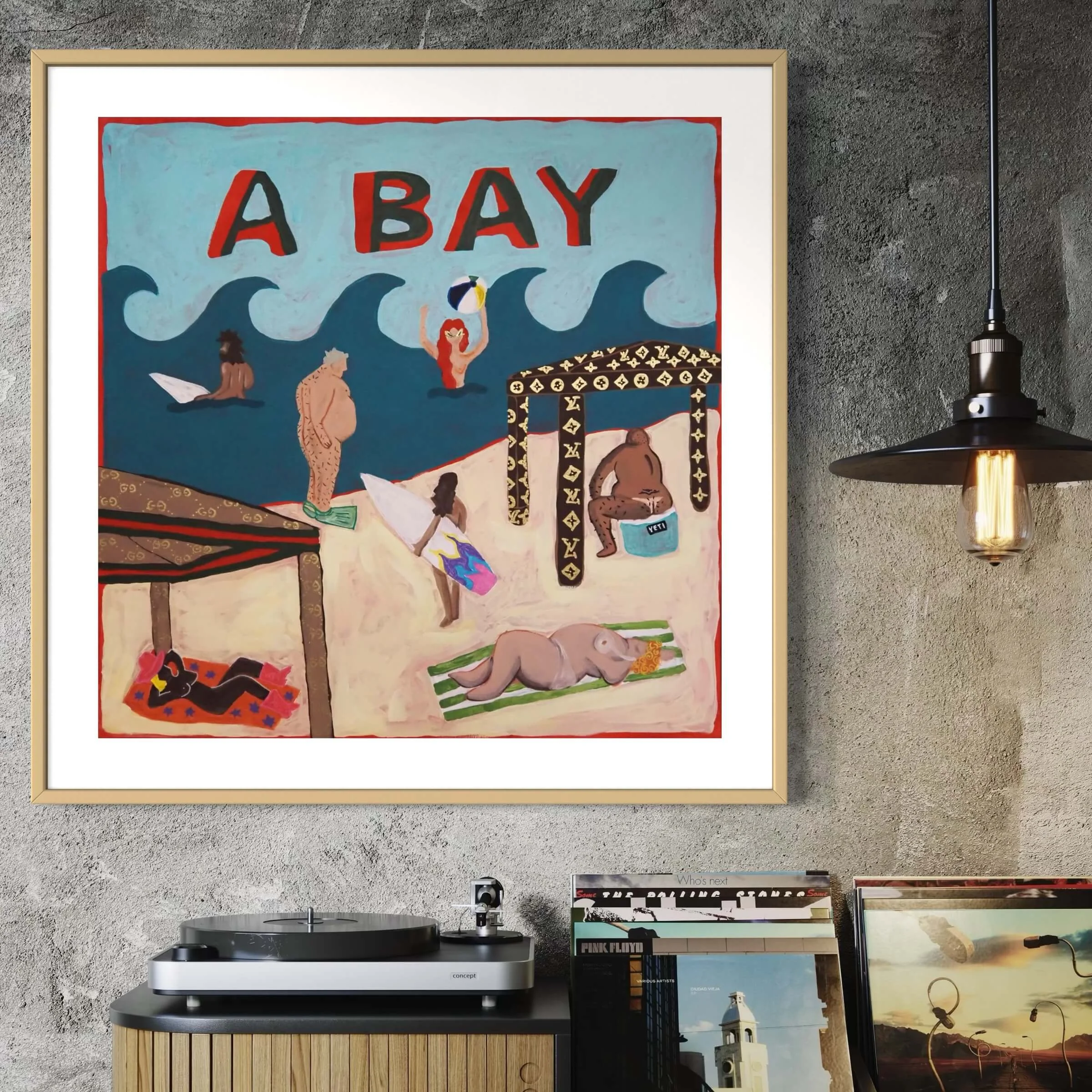 Colourful wall art inspired by Noosa National Park and A Bay culture