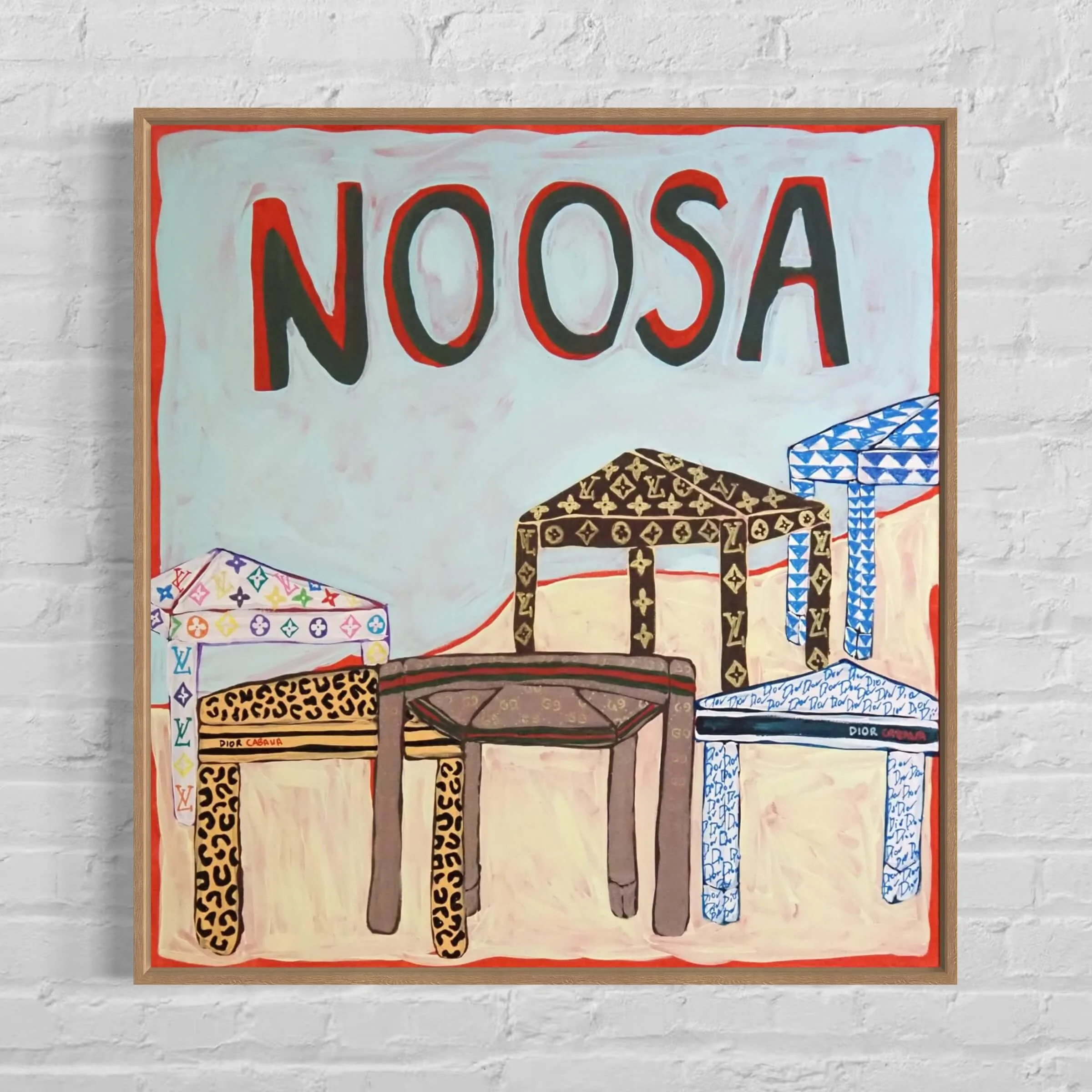 Detail of Noosa Cabana Couture limited edition coastal print