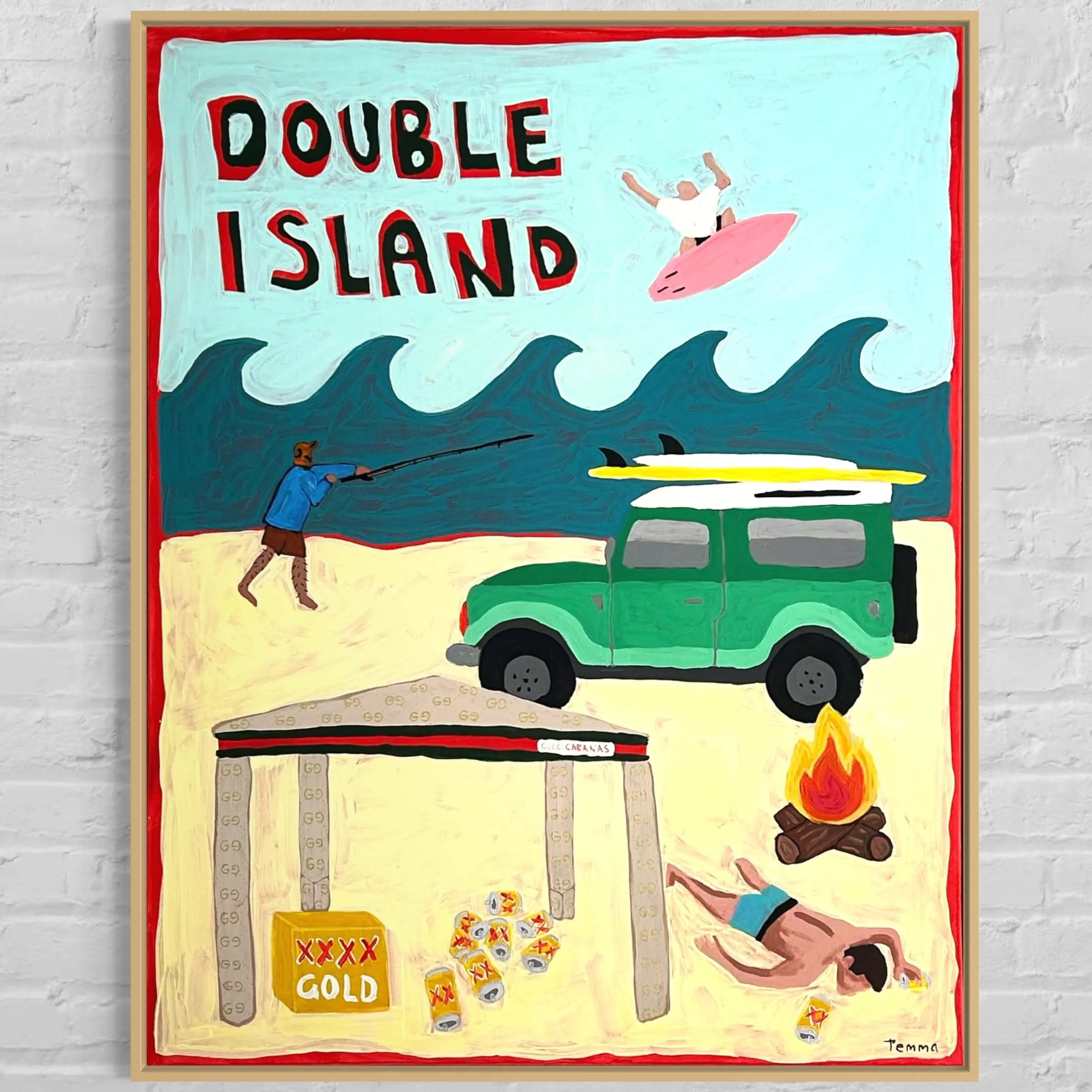 The Beach Highway limited edition art print Double Island Point Rainbow Beach